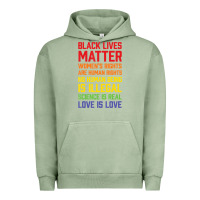 Pigment Oil Green Black Lives Matter List Urban Hoodie - longCreatives