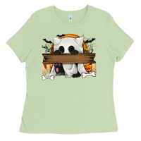 Matcha Personalized Halloween Ghost Cat Ladies Tee - texasbilliewilder