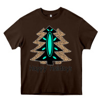 Chocolate Brown Happy Holidays Tree Heavy Core Tee - Bettercallsaul