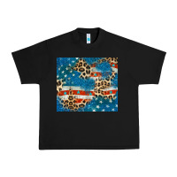 Black leopard glitter american flag Urban Heavy Tee - CowGirlArtShop