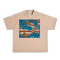 Burro leopard glitter american flag Urban Heavy Tee - CowGirlArtShop
