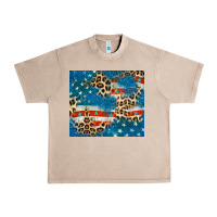 French Oak leopard glitter american flag Urban Heavy Tee - CowGirlArtShop