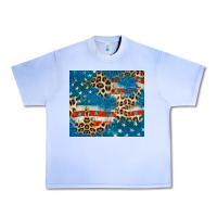 Grape Ice leopard glitter american flag Urban Heavy Tee - CowGirlArtShop