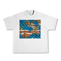 Lunar Rock leopard glitter american flag Urban Heavy Tee - CowGirlArtShop