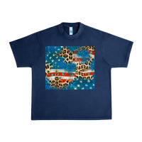 Navy leopard glitter american flag Urban Heavy Tee - CowGirlArtShop