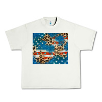 Pistachio leopard glitter american flag Urban Heavy Tee - CowGirlArtShop