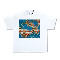 White leopard glitter american flag Urban Heavy Tee - CowGirlArtShop