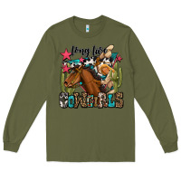 Army Green long live cowgirls Long Sleeve Tee - OliviaCreatesArt