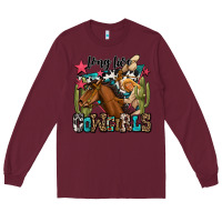 Burgundy long live cowgirls Long Sleeve Tee - OliviaCreatesArt