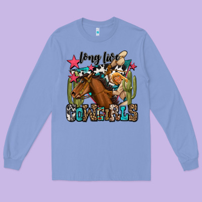 Long Live Cowgirls Long Sleeve Tee Designed By Oliviacreatesart