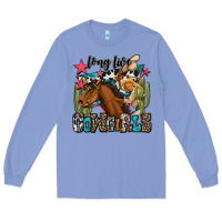 Colony Blue long live cowgirls Long Sleeve Tee - OliviaCreatesArt
