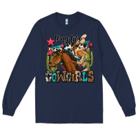 Navy long live cowgirls Long Sleeve Tee - OliviaCreatesArt