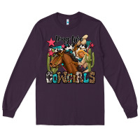 Plum long live cowgirls Long Sleeve Tee - OliviaCreatesArt