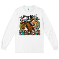 White long live cowgirls Long Sleeve Tee - OliviaCreatesArt