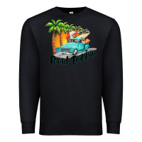 Black road trippin Premium Sweatshirt - BarkalooDesign