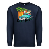 Navy road trippin Premium Sweatshirt - BarkalooDesign