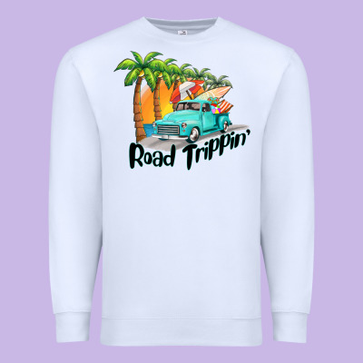 Road Trippin Premium Sweatshirt Designed By Barkaloodesign