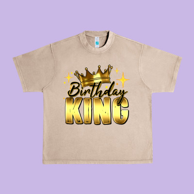 Birthday King Urban Heavy Tee Designed By Ranaportraitstore