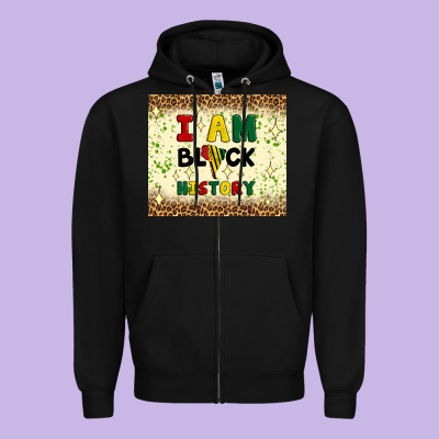 I Am Black History Zipper Hoodie Designed By Artiststas