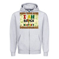 Heather Grey i am black history Zipper Hoodie - Artiststas