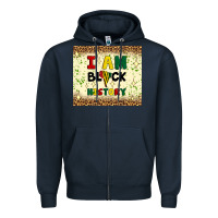 Navy i am black history Zipper Hoodie - Artiststas