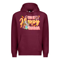 Burgundy One hoppy Mama Mother's Day Premium Hoodie - LillyAllenDesigns