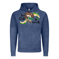 Vintage Denim St. Patrick' Too cute to pinch Vintage Hoodie - CowGirlArtShop