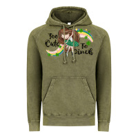 Vintage Olive St. Patrick' Too cute to pinch Vintage Hoodie - CowGirlArtShop