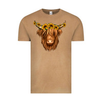 Vintage Camel sunflower headband highland cow Vintage Tee - Jasminsmagicworld