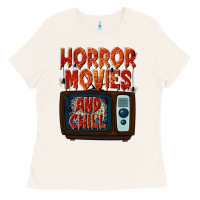 Bone Horror Movies and Chill Ladies Tee - texasbilliewilder