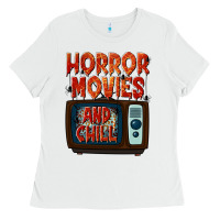 Horror Movies And Chill Ladies Tee | Teevron