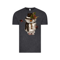 Vintage Black snowman gnome Vintage Tee - CowGirlArtShop