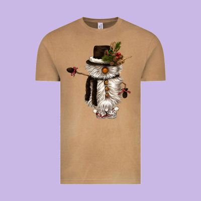 Snowman Gnome Vintage Tee Designed By Cowgirlartshop