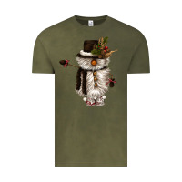 Vintage Olive snowman gnome Vintage Tee - CowGirlArtShop