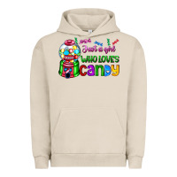 Pigment French Oak just a girl who loves candy Urban Hoodie - AdoDesignShop