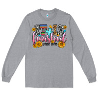 Heather Grey it is finished john 19 30 Long Sleeve Tee - OliviaCreatesArt