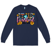 Navy it is finished john 19 30 Long Sleeve Tee - OliviaCreatesArt