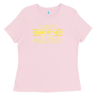 Bubblegum Pink Mens Godparent Godfather Gift Best Godfather in the Galaxy Ladies Tee - longCreatives