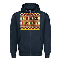 Navy i am black every month Zipper Hoodie - Artiststas