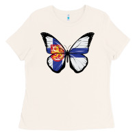 Bone Finland Coat Of  Arms Pride Butterfly Flag Ladies Tee - longCreatives
