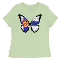 Matcha Finland Coat Of  Arms Pride Butterfly Flag Ladies Tee - longCreatives