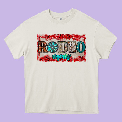 Rodeo Mom Heavy Core Tee Designed By Jahusdesignshop