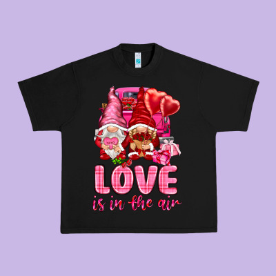 Love Is In The Air With Gnomies Valentine's Day Urban Heavy Tee Designed By Howdyjamesfarm