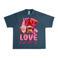 Midnight Navy Love is in the air with gnomies Valentine's Day Urban Heavy Tee - HowdyJamesFarm