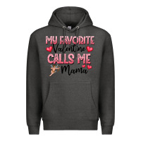 Charcoal Heather love message with cupid and hearts Premium Hoodie - CowhideDigitalArt