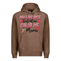Chestnut love message with cupid and hearts Premium Hoodie - CowhideDigitalArt