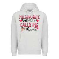 Dove Grey love message with cupid and hearts Premium Hoodie - CowhideDigitalArt