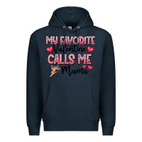 Navy love message with cupid and hearts Premium Hoodie - CowhideDigitalArt