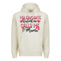 Oatmeal Heather love message with cupid and hearts Premium Hoodie - CowhideDigitalArt
