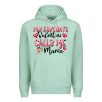 Seafoam love message with cupid and hearts Premium Hoodie - CowhideDigitalArt